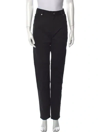 Pre-owned Christian Dada High-rise Straight Leg Jeans In Black