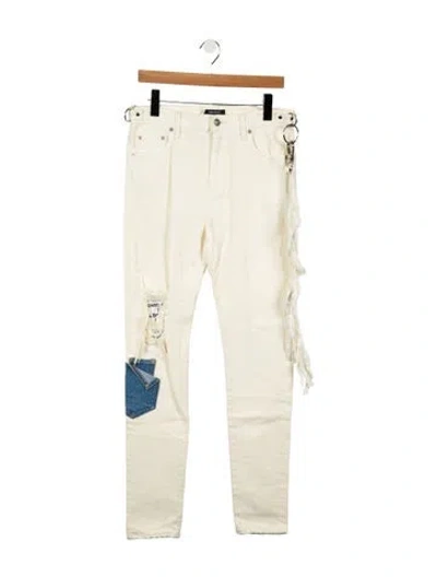 Pre-owned Christian Dada High-rise Straight Leg Jeans In Neutral