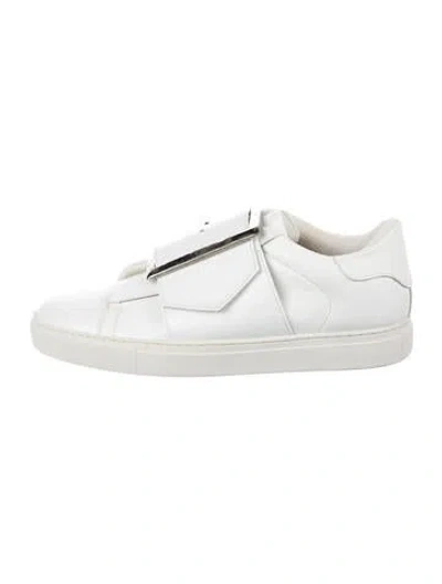Pre-owned Christian Dada Leather Sneakers In White