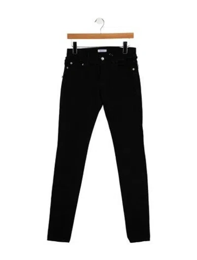 Pre-owned Christian Dada Mid-rise Skinny Leg Jeans In Black