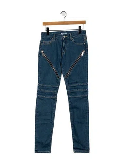 Pre-owned Christian Dada Mid-rise Skinny Leg Jeans In Blue