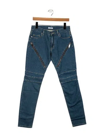Pre-owned Christian Dada Mid-rise Straight Leg Jeans In Blue