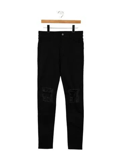 Pre-owned Christian Dada Moto Jeans In Black