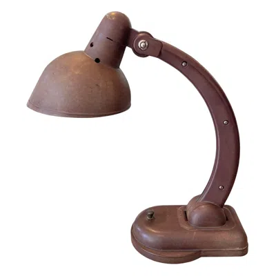 Pre-owned Christian Dell Bakelite 'sigma' 1930s Desk Lamp By , Made In Germany In Brown