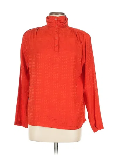 Pre-owned Christian Dior Chemises Long Sleeve Blouse In Red