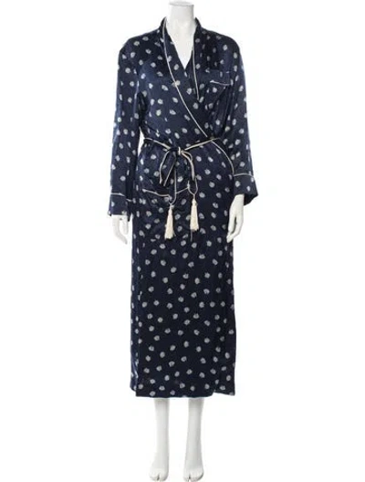 Pre-owned Christian Dior Le Connaisseur Vintage 1980's Robe In Blue