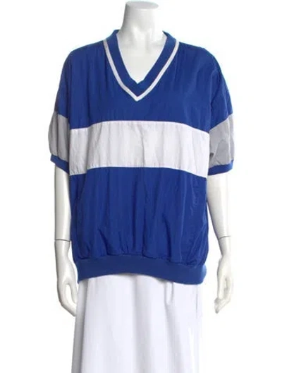 Pre-owned Christian Dior Monsieur Vintage Colorblock Pattern Sweatshirt In Blue