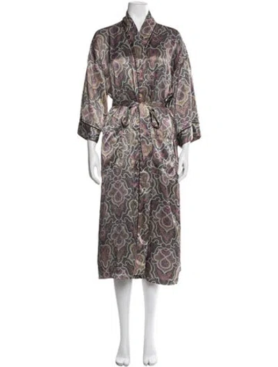 Pre-owned Christian Dior Monsieur Vintage Paisley Print Robe In Purple
