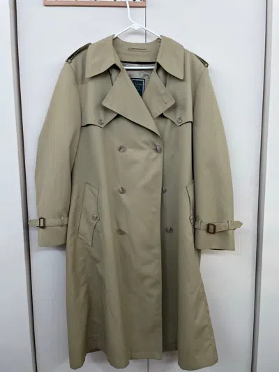 Pre-owned Christian Dior Monsieur X Dior Vintage Christian Dior Trench Coat Long Jacket In Tan