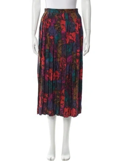 Pre-owned Christian Dior Separates Printed Midi Length Skirt In Multi