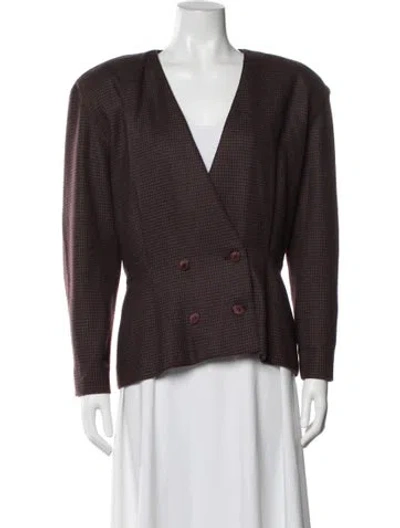 Pre-owned Christian Dior Separates Vintage Wool Blazer In Brown