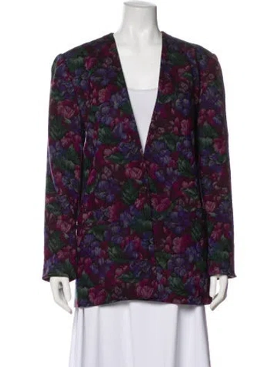 Pre-owned Christian Dior Separates Vintage Wool Jacket In Purple