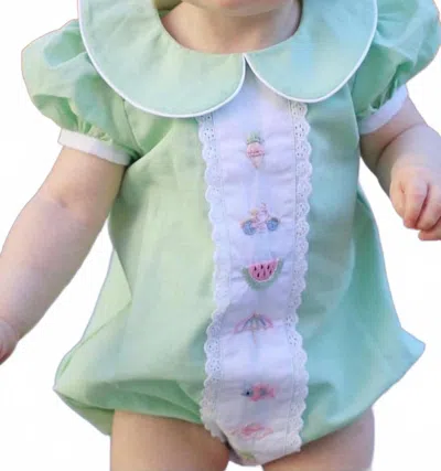 Christian Elizabeth Kids' Buffet Beach Club Bubble Romper In Green