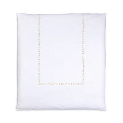 Christian Fischbacher Foglia Embroidered Sateen Duvet Cover, Queen In White