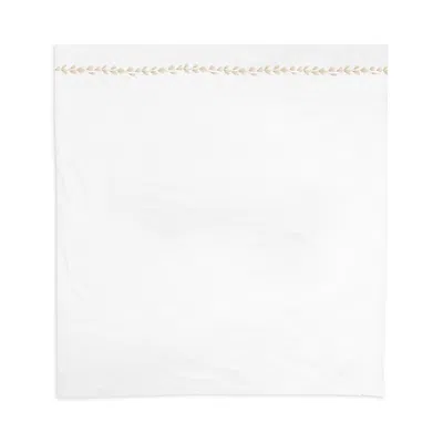 Christian Fischbacher Foglia Embroidered Sateen Flat Sheet, Queen In Metallic