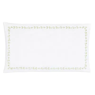 Christian Fischbacher Foglia Embroidered Sateen King Pillowcase In White
