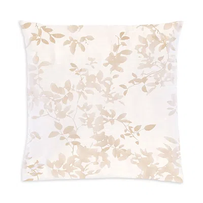 Christian Fischbacher Leaves Jacquard Euro Sham In Beige