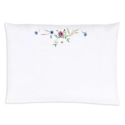 Christian Fischbacher Summerfield Embroidered Sateen Standard Pillowcase