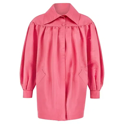 Pre-owned Christian Lacroix 1991  Demi Couture Silk Cocoon Jacket In Pink