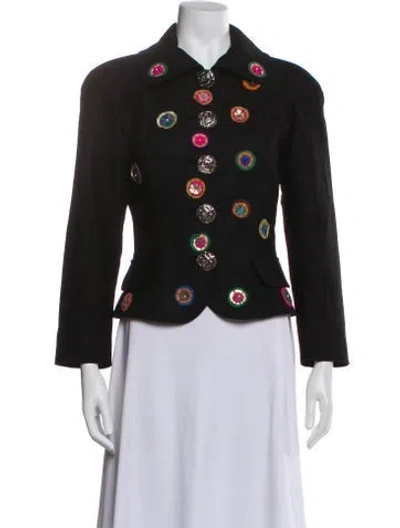 Pre-owned Christian Lacroix 1993 Wool Evening Jacket In Black
