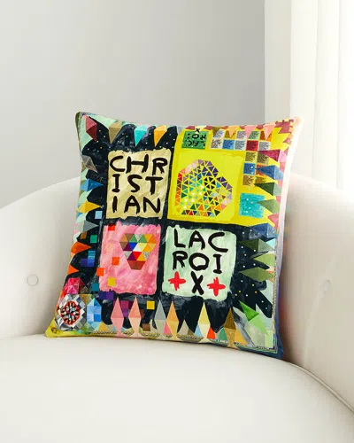 Christian Lacroix Arlecchino Wood Multicolor Pillow - 20"