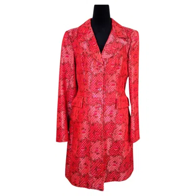 Pre-owned Christian Lacroix Bazar Pink Coat With Floral Pattern Y2k, 2000s