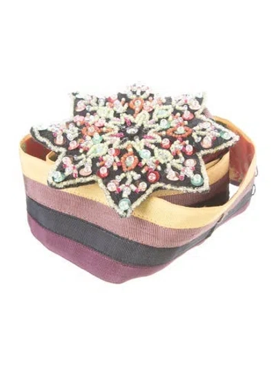 Pre-owned Christian Lacroix Canvas Belt In Multi