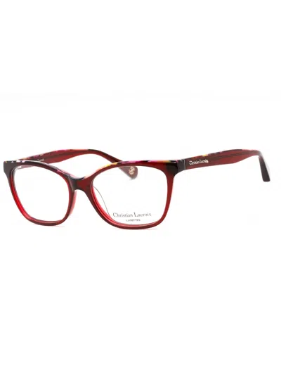Christian Lacroix Cat Eye Eyeglasses For Women - Size 54 In Burgundy