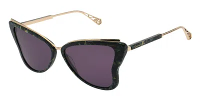 Christian Lacroix Cl5124 696 Women's Sunglasses Green Size 58 In Black