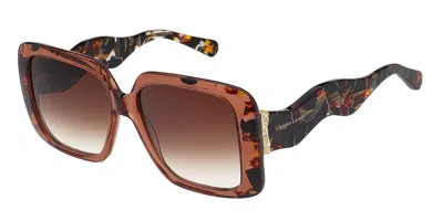 Christian Lacroix Cl5132 145 Women's Sunglasses Brown Size 55