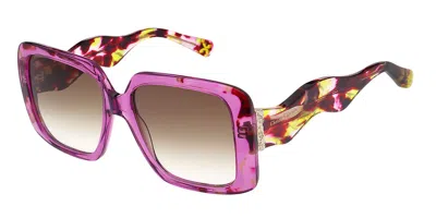 Christian Lacroix Cl5132 752 Women's Sunglasses Purple Size 55 In Red