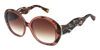 Christian Lacroix Cl5133 145 Women's Sunglasses Brown Size 54 In Burgundy