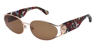 Christian Lacroix Cl9034 406 Women's Sunglasses Gold Size 58 In Brown