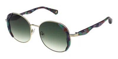 Christian Lacroix Cl9036 504 Women's Sunglasses Gold Size 55 In Green