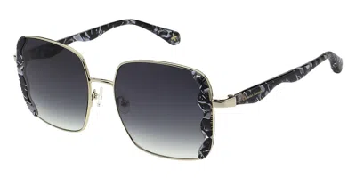 Christian Lacroix Cl9037 027 Women's Sunglasses Gold Size 58 In Gray