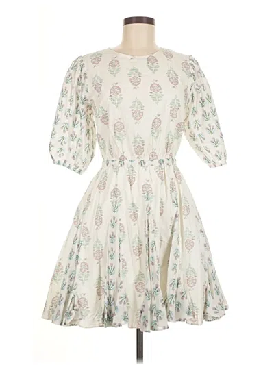 Pre-owned Christian Lacroix Cocktail Dress In White