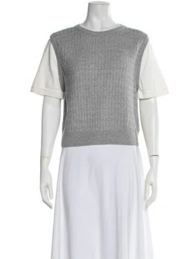 Pre-owned Christian Lacroix Crew Neck Sweater In Grey