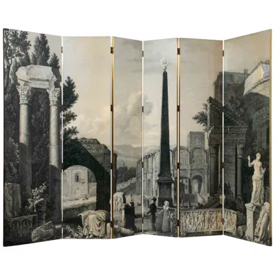 Pre-owned Christian Lacroix Double-sided Folding Screen / Room Divider By Maison Lacroix For Roche Bobois In Brown