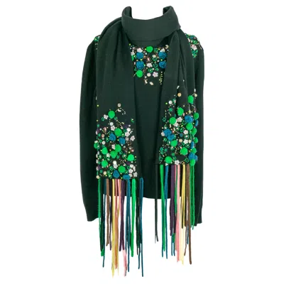 Pre-owned Christian Lacroix Embroidered Sweater In Black