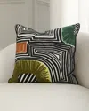 Christian Lacroix En Allant Aux Baux Decorative Pillow, 20" Square In Cypres