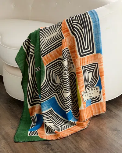 Christian Lacroix En Allant Aux Baux Merino Wool Throw, 51" X 71" In Multi