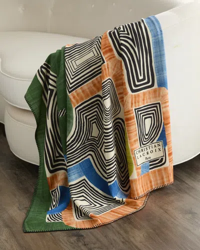 Christian Lacroix En Allant Aux Baux Merino Wool Throw, 51" X 71" In Multi