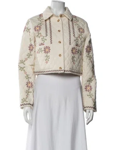 Pre-owned Christian Lacroix Floral Print Jacket W/ Tags In Neutrals