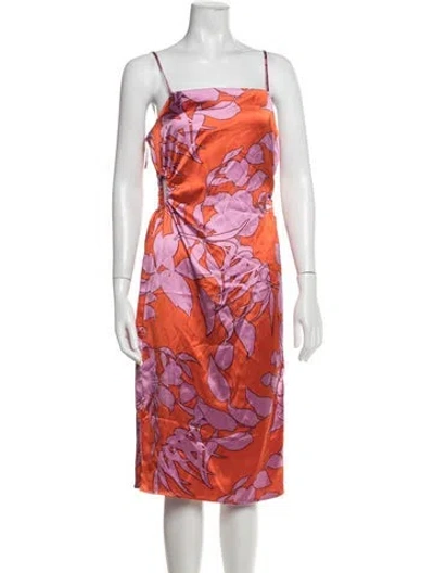 Pre-owned Christian Lacroix Floral Print Knee-length Dress In Multi