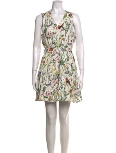 Pre-owned Christian Lacroix Floral Print Mini Dress In Multicolor