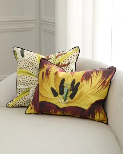 Christian Lacroix Flowered Decorative Pillow, 22" Square In Multi