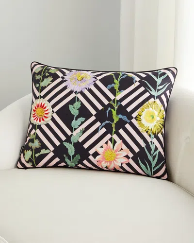 Christian Lacroix Flowers Game Throw Pillow In Multi
