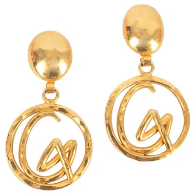 Pre-owned Christian Lacroix Golden Metal Earrings In Multi