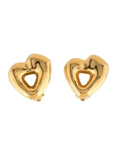 Pre-owned Christian Lacroix Heart Clip-on Earrings In Multi