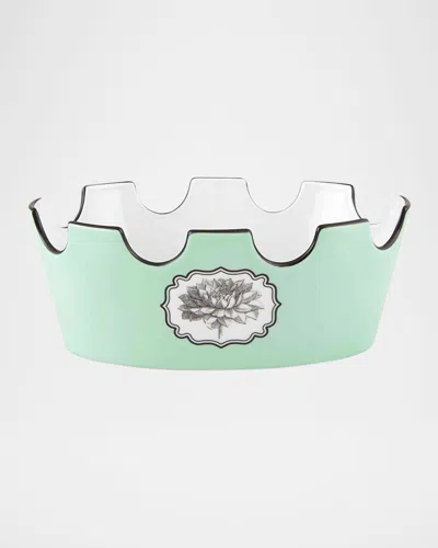 Christian Lacroix Herbariae Oval Fruit Bowl In Green